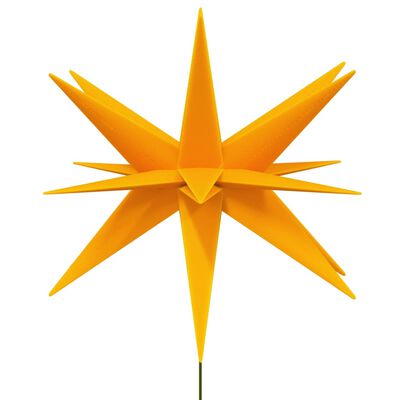 vidaXL Joulun LED-tähtivalo maapiikillä taitettava keltainen 57 cm
