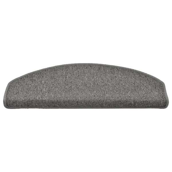 vidaXL Porrasmatot 15 kpl 65x24x4 cm tummanharmaa puolipyöreä suuri