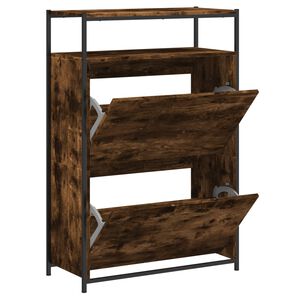 vidaXL Kenk&auml;kaappi savutammi 75x34x112 cm tekninen puu