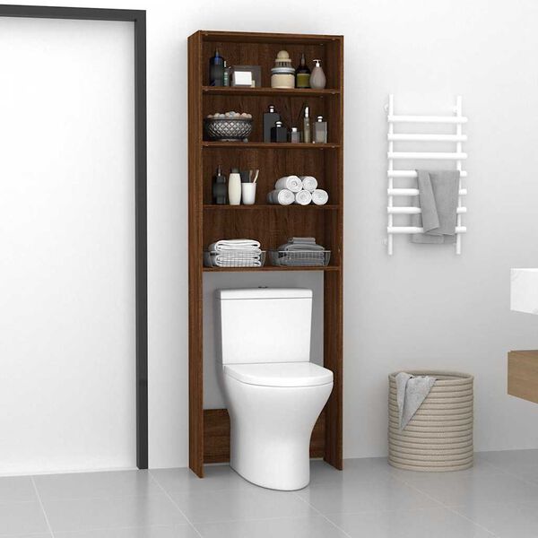 vidaXL Pesukonekaappi ruskea tammi 64x24x190 cm