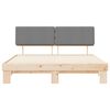 vidaXL Sänkyrunko verhoillulla päädyn Vaaleanharmaa 200 x 200 cm