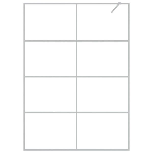 vidaXL Walk-in suihkuseinäke hopea 140x195 cm kirkas ESG-lasi