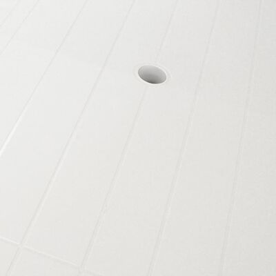 vidaXL Puutarhapöytä valkoinen 126x76x72 cm muovi