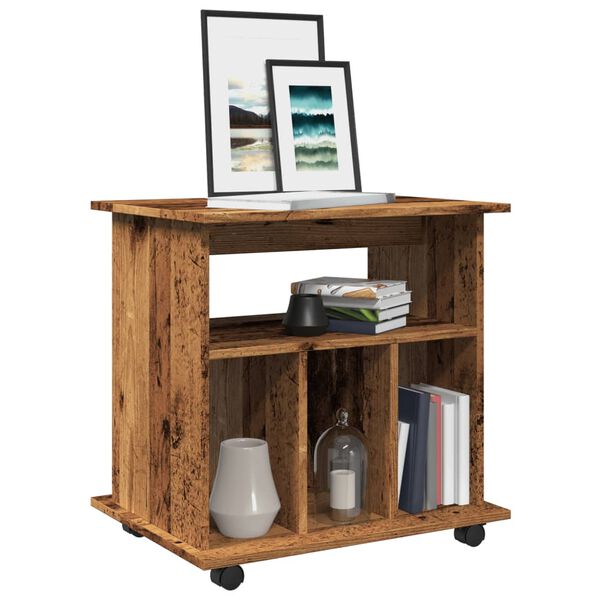 vidaXL Kaappi py&ouml;rill&auml; vanhaa puuta 60x45x60 cm lastulevy