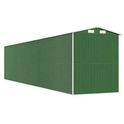 vidaXL Puutarhavaja vihreä 192x938x223 cm galvanoitu teräs