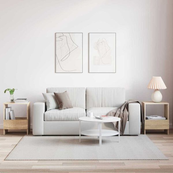 vidaXL Lehtiteline 2 pcs Sonoman tammi 35 x 30 x 45 cm