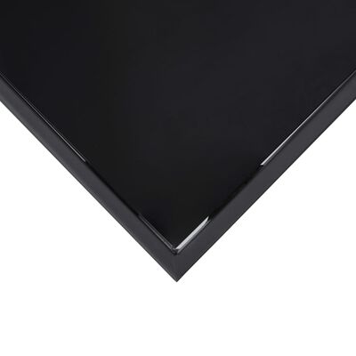 vidaXL Puutarhan baaripöytä musta 110x60x110 cm karkaistu lasi