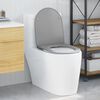 vidaXL Nopeasti irrotettava wc-istuin Harmaa 44 x 36.4 x 3.4 cm