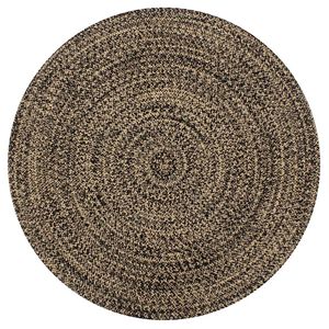 vidaXL K&auml;sintehty juuttimatto musta ja luonnollinen kuvio 90 cm