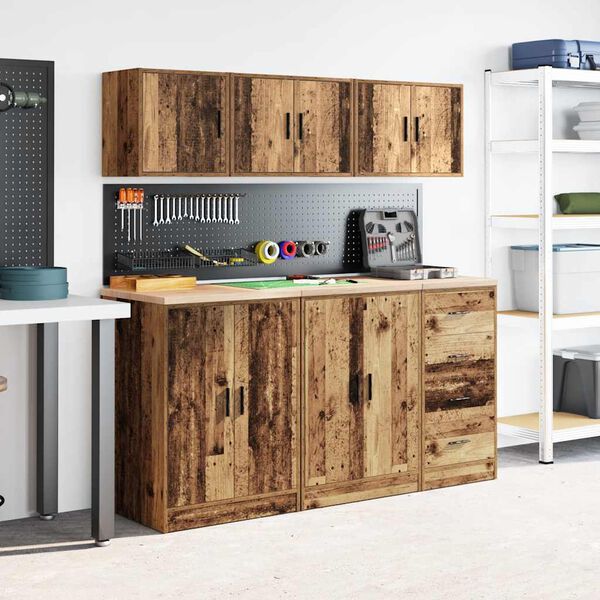 vidaXL Autotallin seinäkaappi Vanha Puu Suunniteltu puu