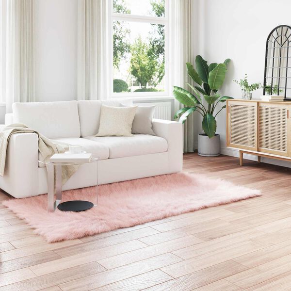 vidaXL Keinotekoista Lammasnahkaa Matto Tafalla Pinkki 100 x 200 cm