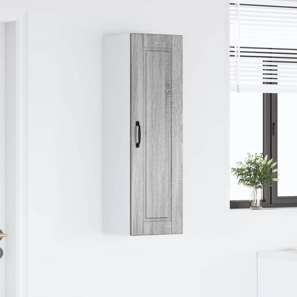 vidaXL Keitti&ouml;kaappi Harmaa Sonoma 30 x 31 x 100 cm Tekninen puu