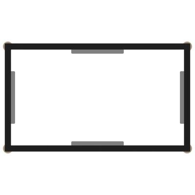vidaXL Konsolipöytä läpinäkyvä 60x35x75 cm karkaistu lasi