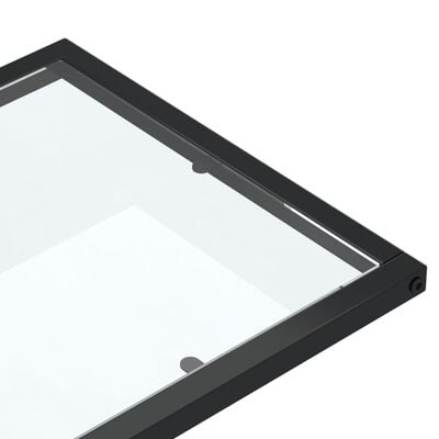 vidaXL Sivupöytä läppärille läpinäkyvä 50x35x65 cm karkaistu lasi
