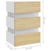 vidaXL LED-y&ouml;p&ouml;yt&auml; Sonoma-tammi 45x35x67 cm tekninen puu