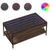 vidaXL sohvap&ouml;yt&auml; Infinity LED-valoilla ruskea tammi 90x50x38 cm