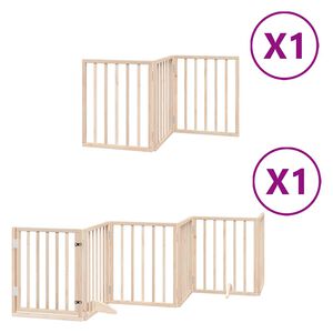 vidaXL Koiraportti kokoontaittuva 9 paneelia 450 cm poppelipuu