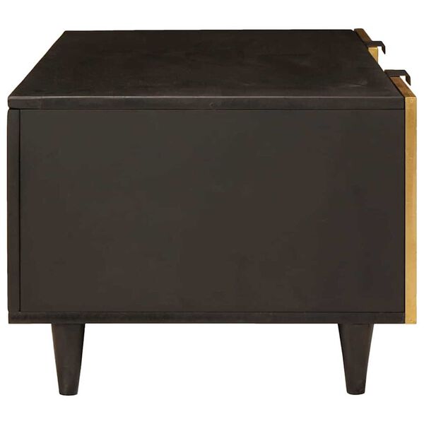 vidaXL Sohvapöytä Musta ja kulta 100 x 54 x 40 cm täysi mangopuu