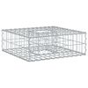 vidaXL Gabion Kohotettu Peti 60 x 60 x 20 cm Galvanoitu ter&auml;s Hopea
