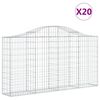 vidaXL Kaarevat kivikorit 20 kpl 200x30x100/120 cm galvanoitu rauta