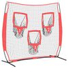 vidaXL Baseballin harjoitusverkko Musta 214,5 x 89,5 x 181 cm