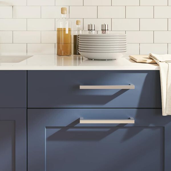 vidaXL Kaapin kahvat 5 kpl hopea 192 mm ruostumaton teräs