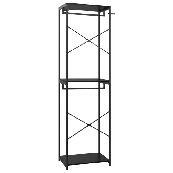 vidaXL Vaatekaappi musta 60x40x213 cm metalli ja lastulevy