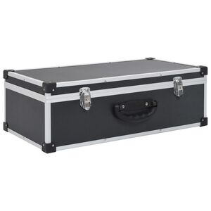 vidaXL CD-kotelo 80 CD-levylle alumiini ABS musta