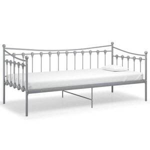 vidaXL Sohvas&auml;ngyn runko harmaa metalli 90x200 cm
