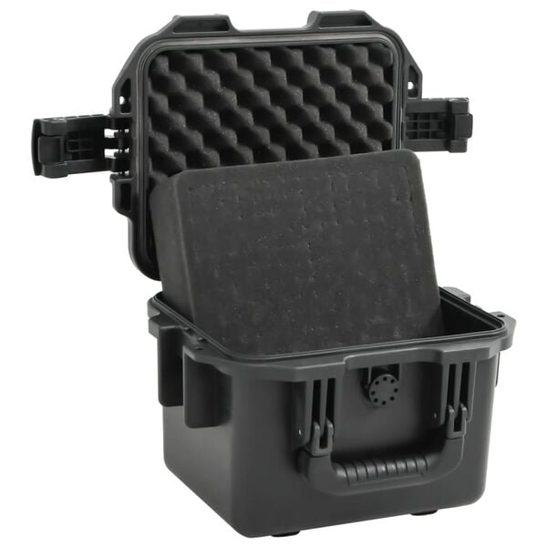 vidaXL Kannettava Flight Case Musta 30x24,5x20 cm PP
