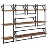 vidaXL Sein&auml;hyllysetti 6 pcs Vanha Puu 100 x 25 x 30 cm Tekninen puu