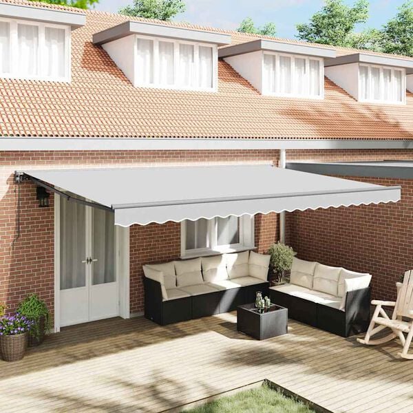 vidaXL Aurinkovarjon runko Antrasiitti 5 x 3 m Jauhemaalattu teräs