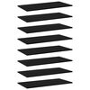 vidaXL Kirjahyllytasot 8 kpl musta 80x40x1,5 cm lastulevy