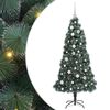 vidaXL Teko Pre-lit Joulupuu Pallosetill&auml; Vihre&auml; 150 cm PET