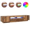 vidaXL TV-kaappi LED-valoilla vanha puu 200x35x40 cm teknillinen puu
