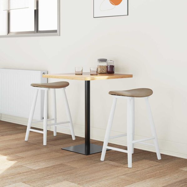 vidaXL Ruokatuolit 2 pcs Valkoinen 46 x 37 x 63 cm Kest&auml;v&auml; Kumipuinen