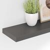 vidaXL Kelluvat sein&auml;hyllyt 4kpl kork.kiilto harmaa 120x23,5x3,8cm MDF