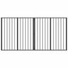 vidaXL Koiraportti 2 pcs Musta 100 x 100 cm Galvanoitu ter&auml;s