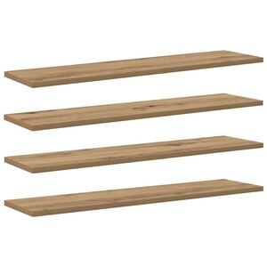 vidaXL Hyllylevy 4 pcs Ruskea 80 x 20 x 1,5 cm Tekninen puu