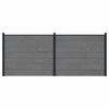 vidaXL Aitapaneeli 2 kpl 348 x 146 cm WPC ja alumiini Harmaa