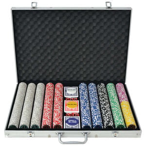 vidaXL Pokerisetti 500 pelimerkill&auml; Alumiini