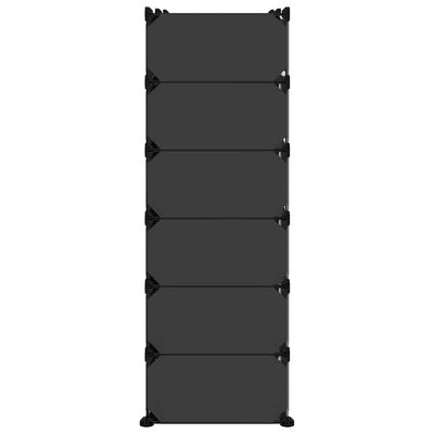 vidaXL Kenkäteline musta 94,5x36,5x106 cm PP
