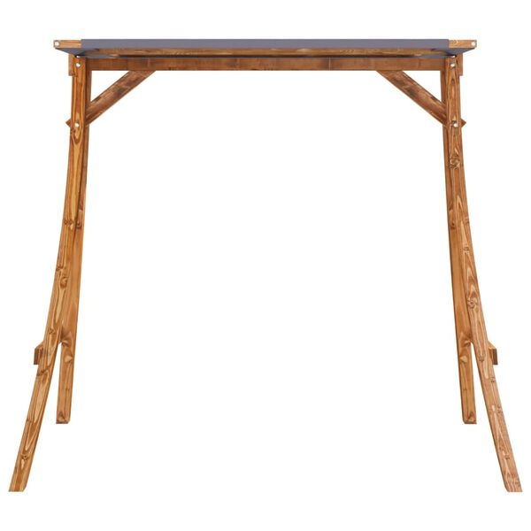 vidaXL Keinuteline antrasiittikatto tiikkiviimeistelty taivutettu puu