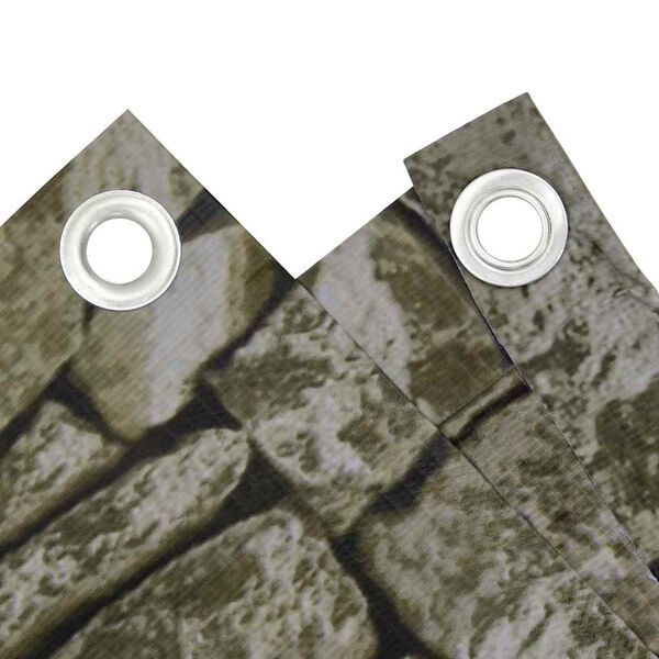 vidaXL Parvekkeen yksityisyyssuoja kivityyli 300x90 cm PVC