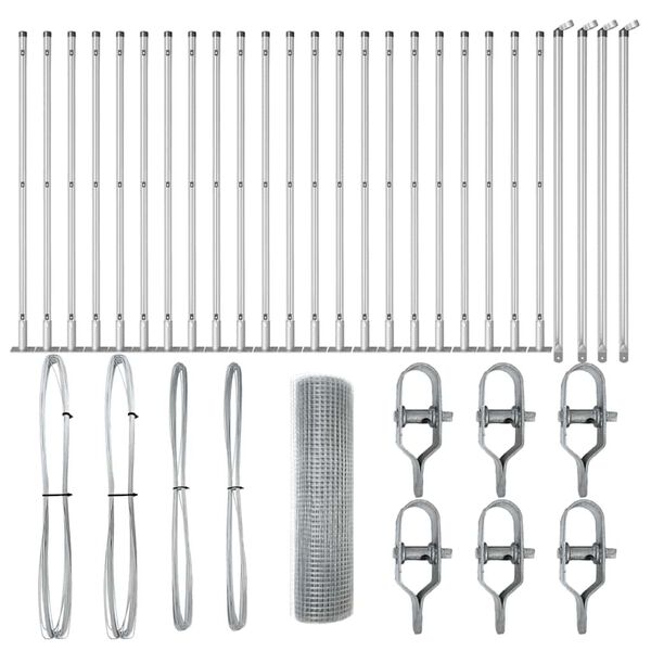 vidaXL Aitalatu Hopea 50 x 1 m (16 x 16 mm verkko) Ter&auml;s