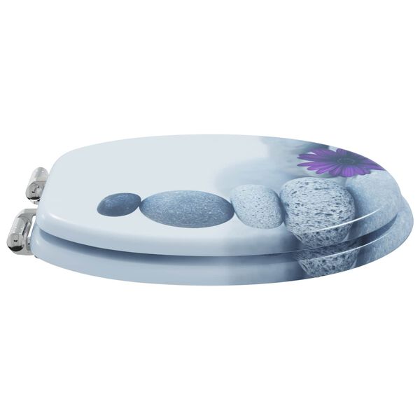 vidaXL WC-istuin Harmaa 44 x 38 cm MDF-levy