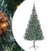 vidaXL Tekojoulukuusi 300 LED-valoilla Vihre&auml; 210 cm PVC ja ter&auml;s