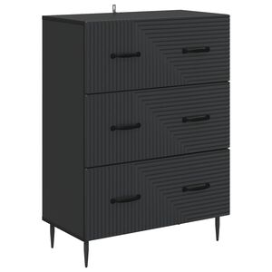 vidaXL Laatikkokaappi Musta 66 x 34,5 x 89,5 cm Tekninen puu