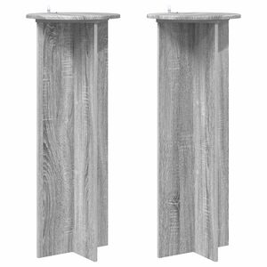 vidaXL Kasviteline 2 kpl Harmaa sonoma &Oslash;40 x 100 cm Tekninen puu