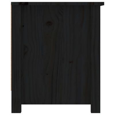 vidaXL Kenkäkaappi musta 110x38x45,5 cm täysi mänty